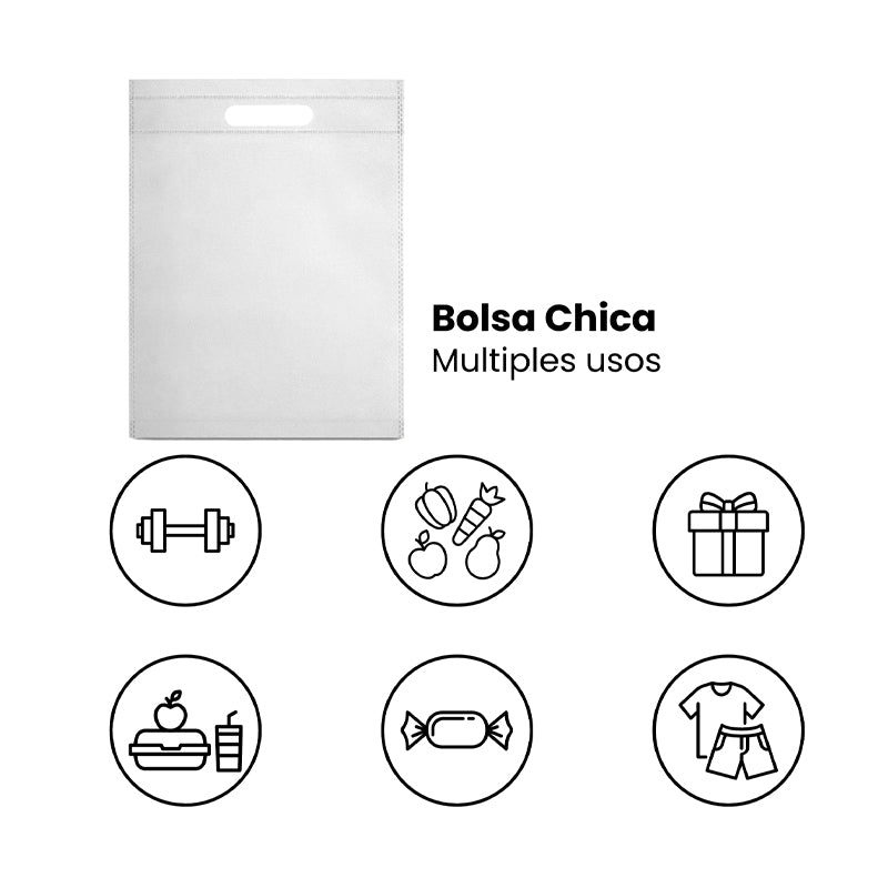 Nuestras bolsas ecológicas chicas son la opción perfecta para quienes buscan una alternativa sostenible, práctica y reutilizable. Fabricadas con material non-woven de alta resistencia, estas bolsas pequeñas son ligeras, duraderas y fáciles de guardar, ideales para regalos, eventos, tiendas o uso diario. Reduce el uso de plástico y dale un toque ecológico a tu marca con nuestras bolsas chicas ecológicas color blanco.
